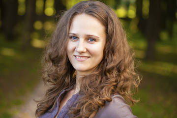 Fototapeta premium Portrait of beautiful young happy woman