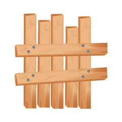 wooden fence sign isolated vector illustration design