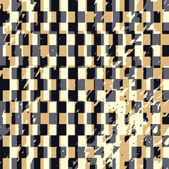 Abstract grunge vector background. Color composition of irregular geometric overlapping elements.