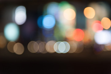 Fototapeta premium De focused/Blurred image of lights. Blur lights. Light bokeh.