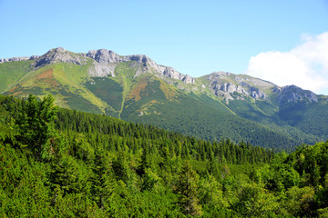 Fototapeta na wymiar View of the Belianske Tatry Mountains, Slovakia