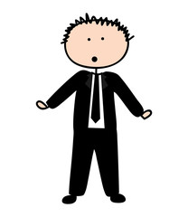 businessman avatar character isolated vector illustration design