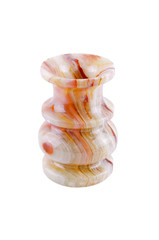 jasper stone vase isolated on a white background