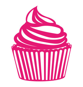 delicious cupcake sweet pastry vector illustration design