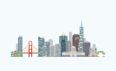 Fototapeta na wymiar San Francisco skyline