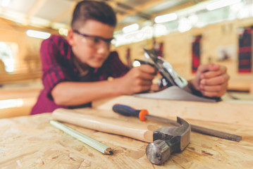 Handsome young carpenter
