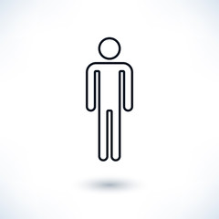 Black man sign in flat style