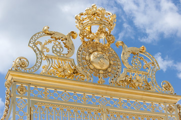 Fototapeta na wymiar Grille du Château de Versailles, Paris