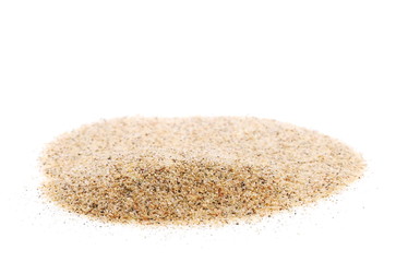 pile sand isolated on white background