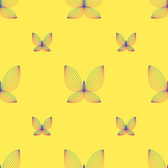geometric butterfly seamless pattern.