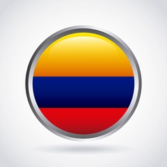 colombian flag colorful icon vector illustration design