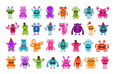 Vector set of cartoon cute monsters © ~ Bitter ~