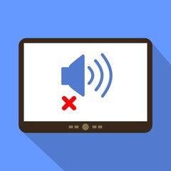 Speakers off Tablet Icon