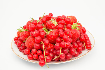 Red currant and strauberry