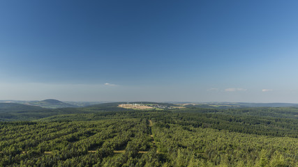 Fototapeta na wymiar Landscape near Kovarska village in Krusne hory mountains