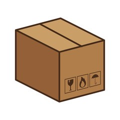 carton box. packing delivery and shipping service. vector illustration