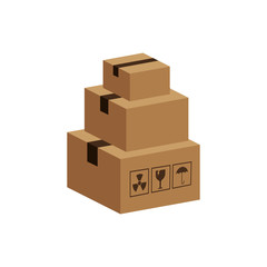 carton box. packing delivery and shipping service. vector illustration