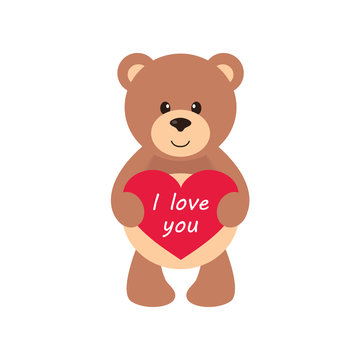 cartoon bear with heart