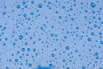 drops of water-repellent surface in Blue & white