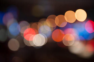 De focused/Blurred image of lights. Blur lights. Light bokeh.