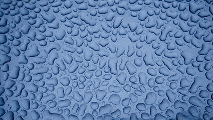 drops of water-repellent surface in Blue & white