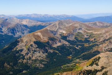 Fototapeta na wymiar Hikers and Scenery on Mount Yale Colorado