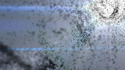 Abstract particles black form background.