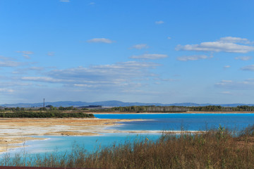 small lake turquoise blue water