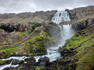 Fototapeta na wymiar Dynjandi Waterfall in Iceland