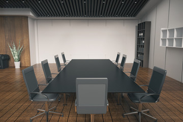 Conference desk in room