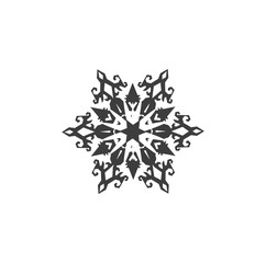 Vector Snowflake For Your Design. Isolated Object on white.