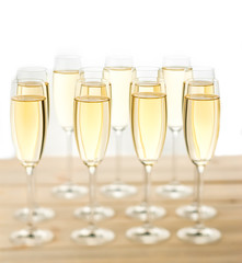 glasses of champagne