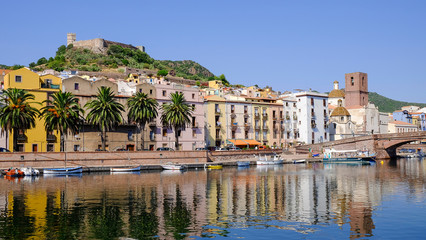 District Sa Costa, river Temo  and the Castle Malaspina.