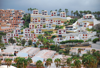 Fototapeta na wymiar Canary islands authentic city view