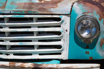 headlight of an old pickup