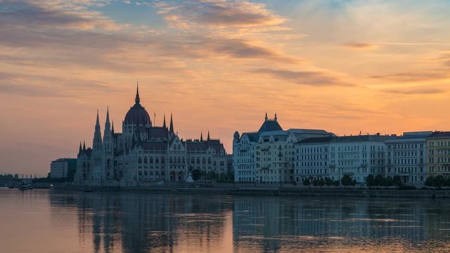 Sunrise at Budapest, Hungary, 4K Time lapse