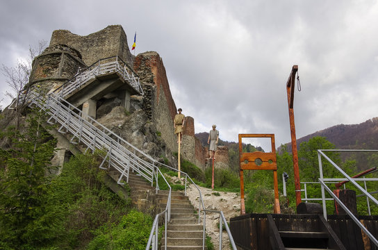 Poenari Fortress is Vlad Tepes castle, prince of medieval Wallachia, modern Romania