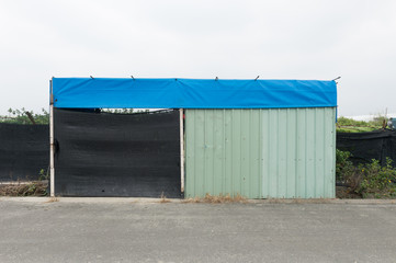 Fototapeta premium Large blank billboard on a street wall, banners with room to add your own text