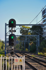 Traffic light for train in New South Wales, Australia