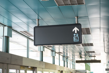 Large blank billboard on a street wall, banners with room to add your own text