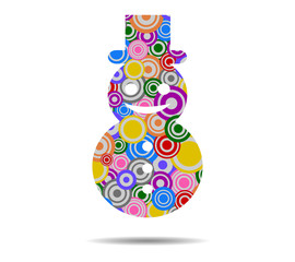 snowman circles icon vector