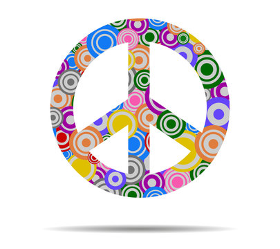 peace circles icon vector