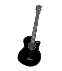 Naklejka premium electric guitar instrument isolated vector illustration design