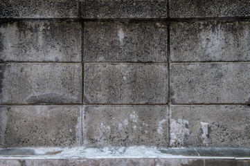 Large blank billboard on a street wall, banners with room to add your own text