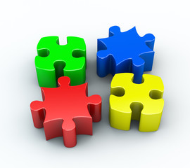 Obraz premium Colorful puzzle pieces