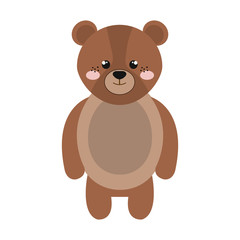 brown bear animal character cute cartoon. vector illustration 