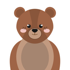 brown bear animal character cute cartoon. vector illustration 