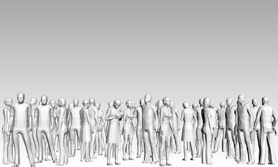 Naklejka premium Crowd