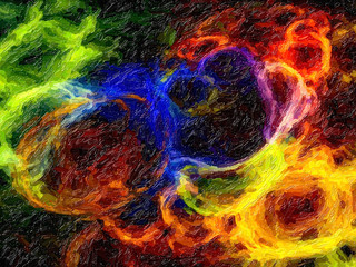 Obraz na płótnie Canvas Abstract colored background - digitally generated image