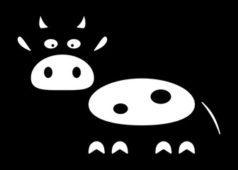 Stylized silhouette of a cow